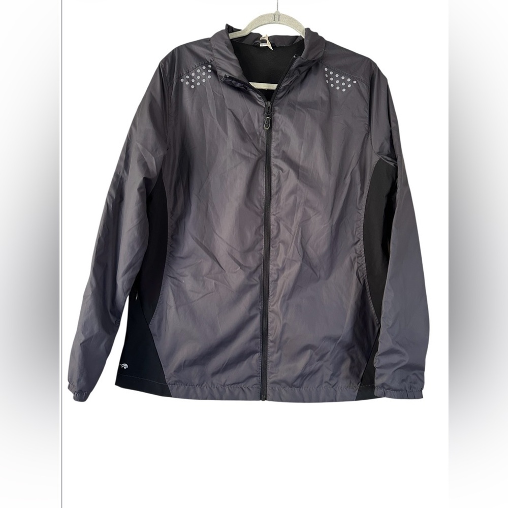 Ideology Charcoal Gray Jacket with Black Trim